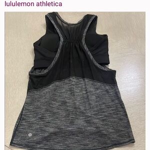 lululemon athletica Black and Gray Tank Top